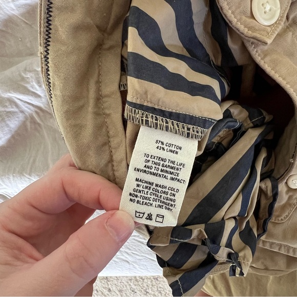 Alex Mill - Standard Pleated Pant in Cotton Linen (Khaki, 32) - Picture 6 of 6